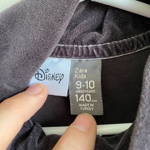 Zara Kids Disney Minnie Mouse Velour Zip Up‎ Mock Neck Jacket Size 9-10 - Picture 2 of 10